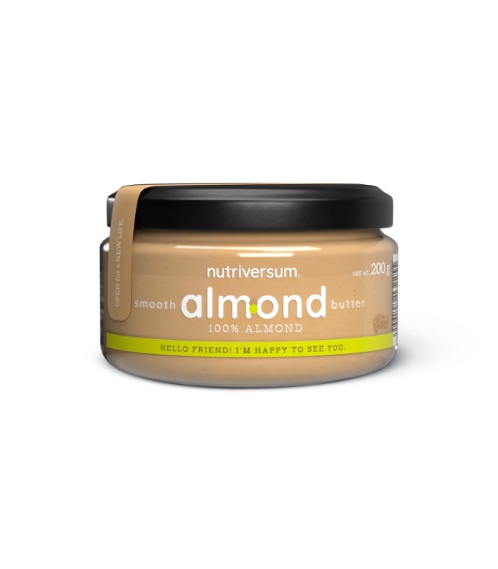 Purée d'amandes 100% de Nutriversum 200g de source de protéines végétales, sans sucre ajouté, huile de palme ni additifs